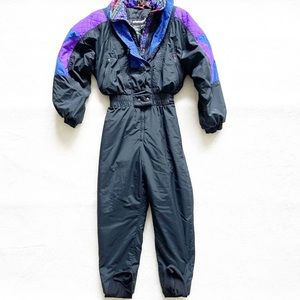 EDELWEISS Vintage Snowsuit Ski Suit 80s Retro Ski Bunny Size 10